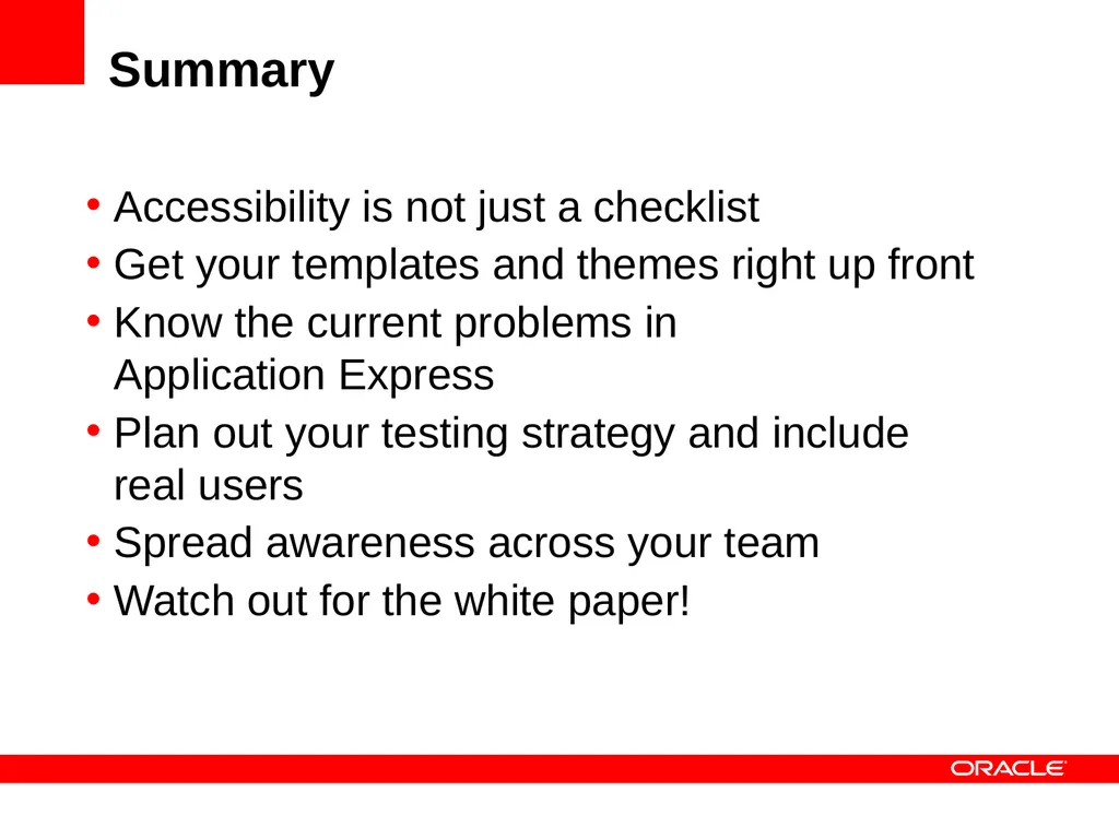 Using Oracle Application Express to Build Highly - slide 28 of 30
