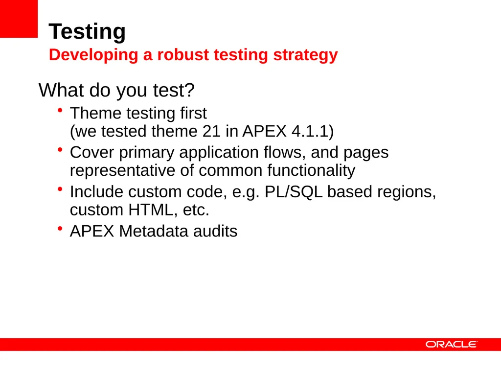 Using Oracle Application Express to Build Highly - slide 23 of 30