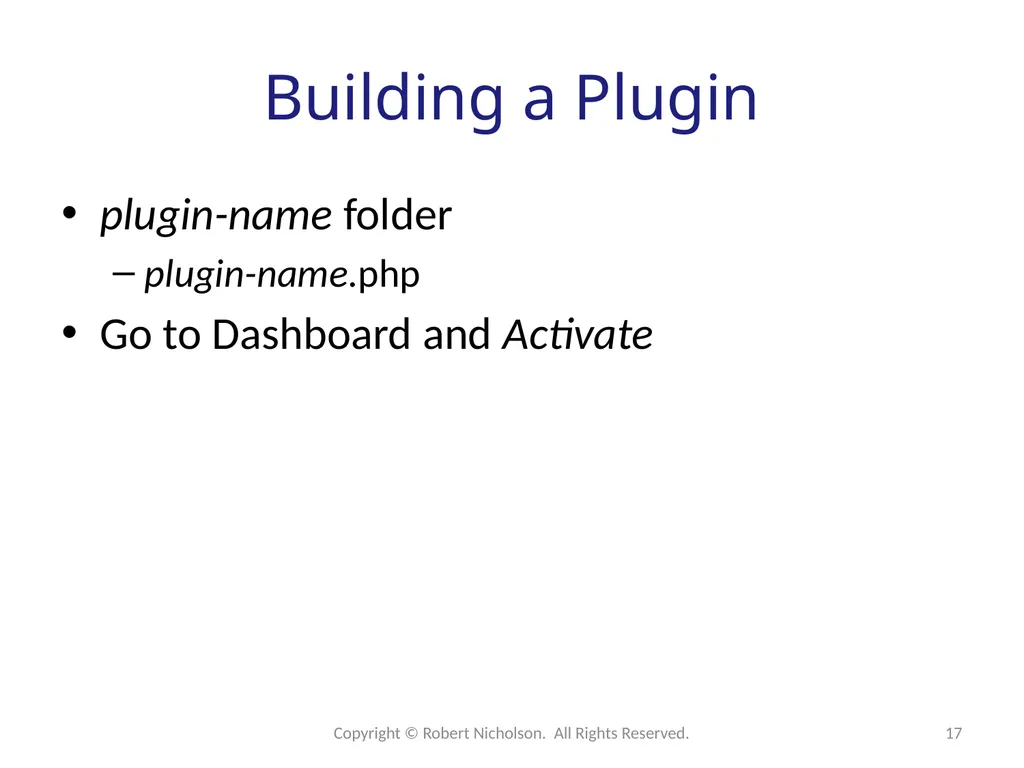 WordPress Development Web applications reside on - slide 17 of 26