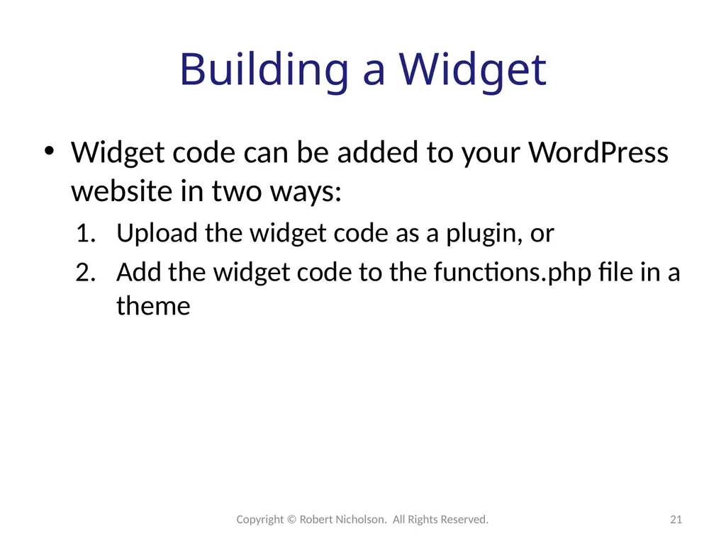 WordPress Development Web applications reside on - slide 21 of 26