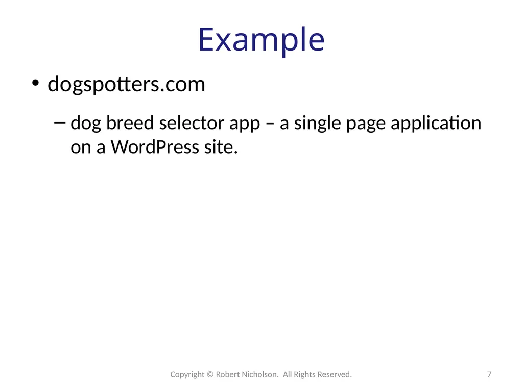 WordPress Development Web applications reside on - slide 7 of 26