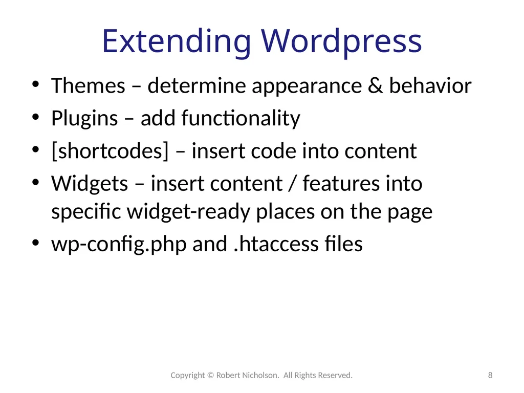 WordPress Development Web applications reside on - slide 8 of 26