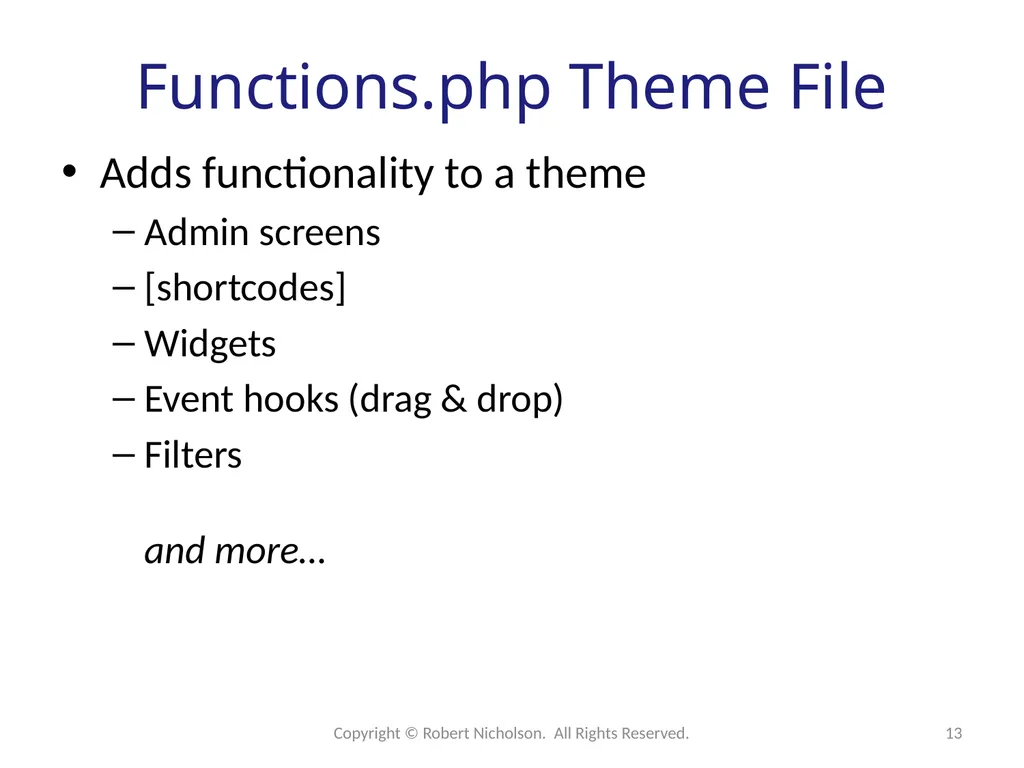 WordPress Development Web applications reside on - slide 13 of 26