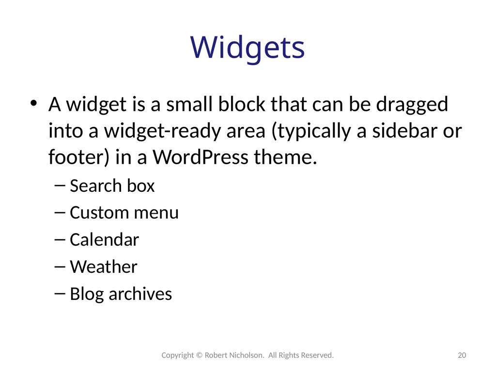 WordPress Development Web applications reside on - slide 20 of 26