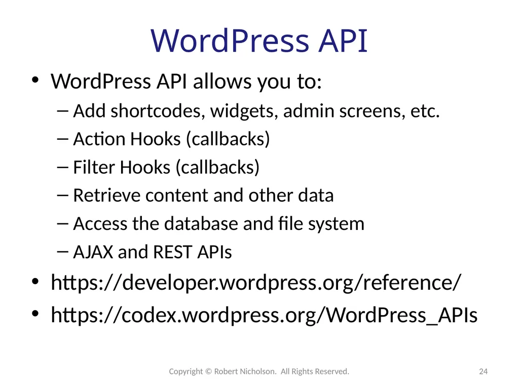 WordPress Development Web applications reside on - slide 24 of 26