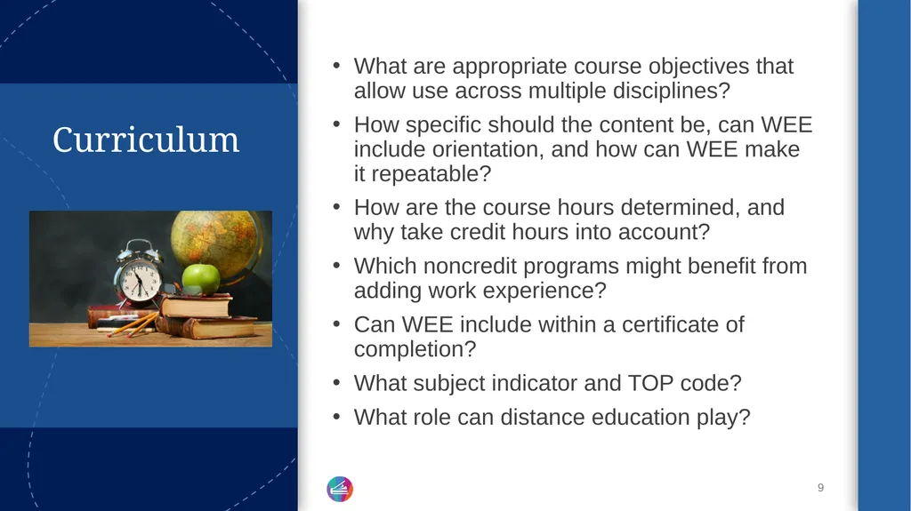 Work Experience Education Update and - slide 9 of 20
