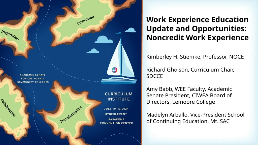 Work Experience Education Update and - slide 1 of 20