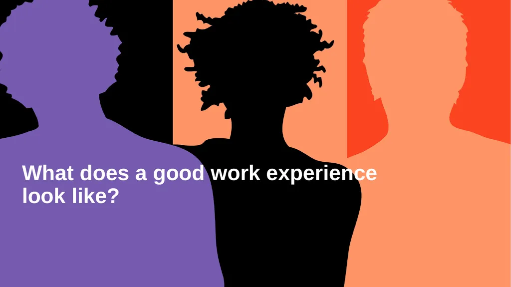 What does a good work experience look like? - slide 1 of 8
