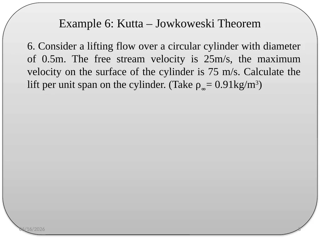 Examples Chapter Two – 2D Potential Flow Theory By - slide 8 of 10