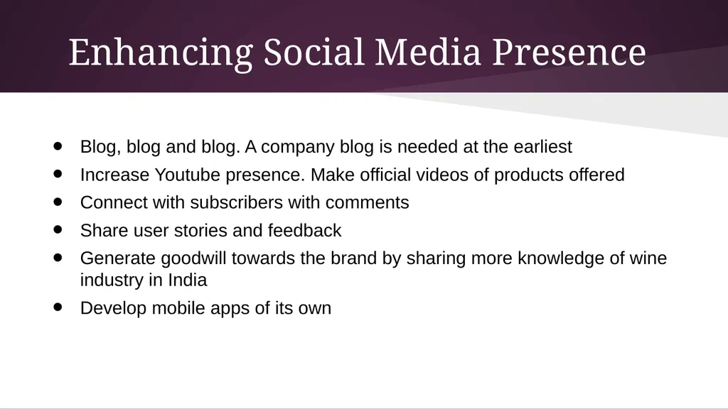 Online Audit Sula Vineyards Executive Summary Sula - slide 14 of 17