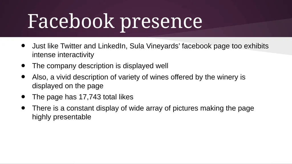 Online Audit Sula Vineyards Executive Summary Sula - slide 8 of 17