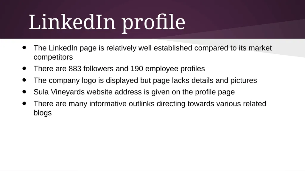 Online Audit Sula Vineyards Executive Summary Sula - slide 6 of 17