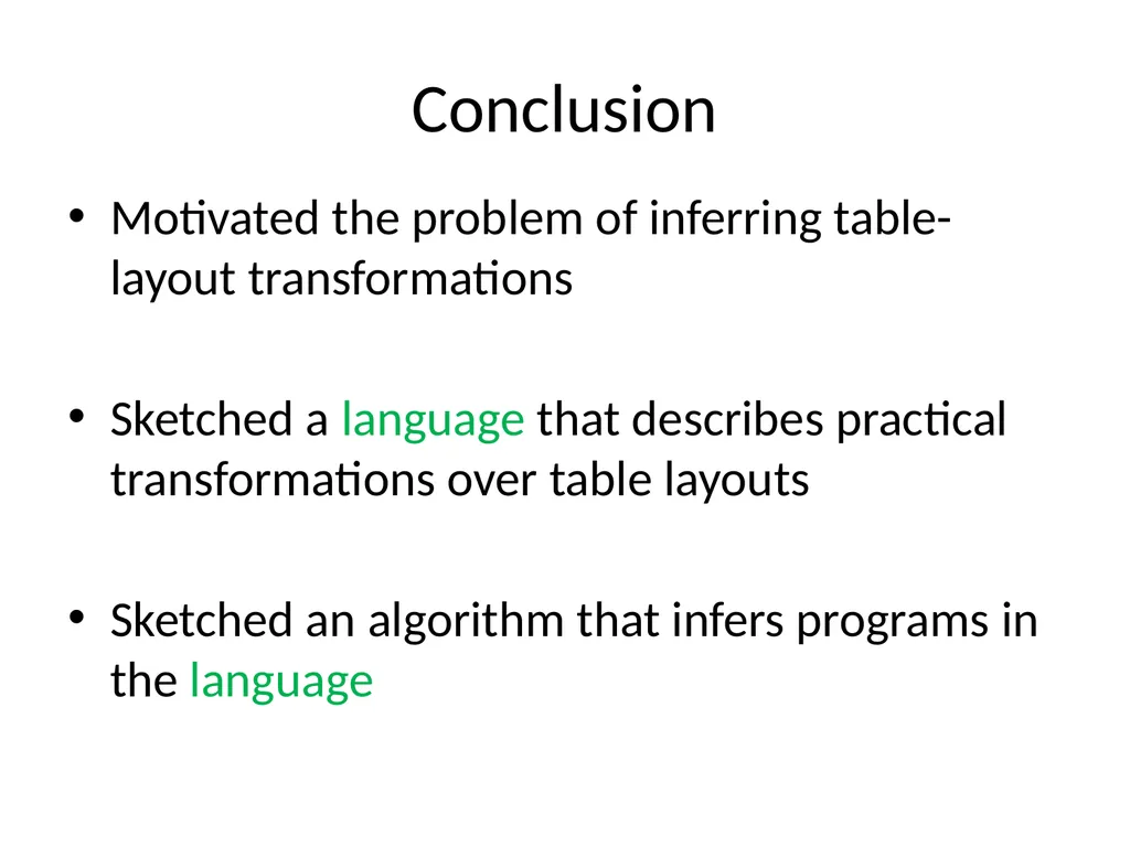 Spreadsheet Table Transformations from Examples - slide 30 of 34