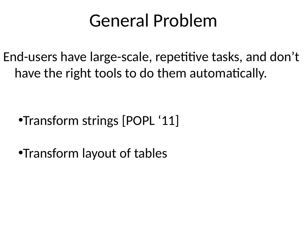 Spreadsheet Table Transformations from Examples - slide 2 of 34