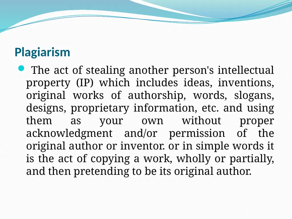 Intellectual Property Rights And Plagiarism Prof. - slide 7 of 55