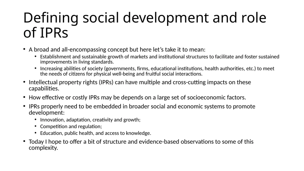 Intellectual Property Rights and Social - slide 2 of 14