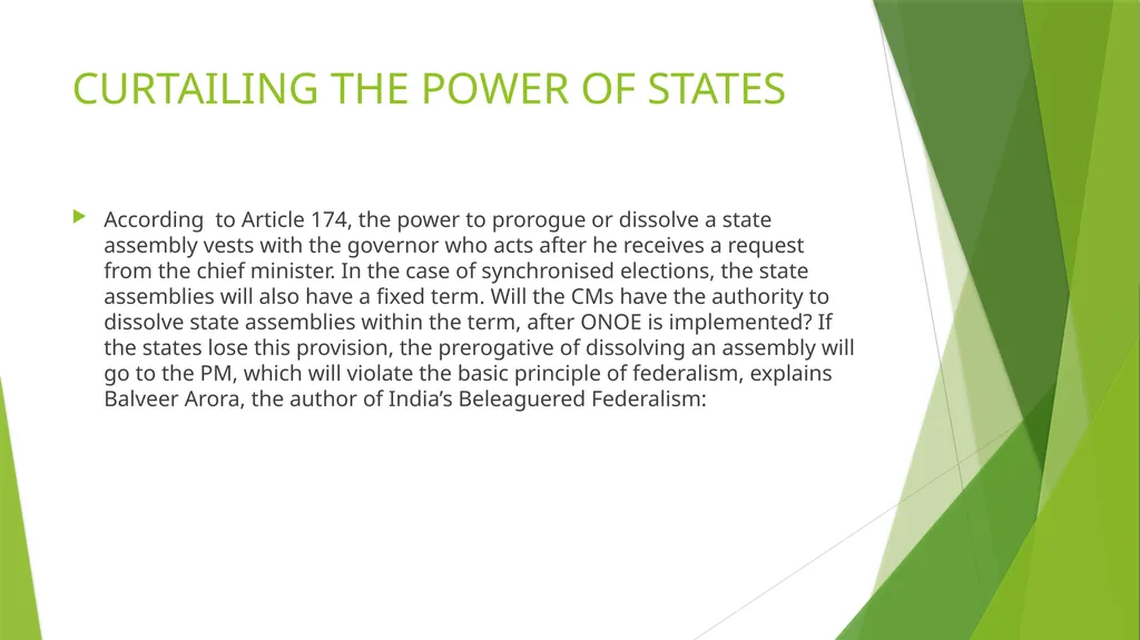 ONE NATION ,ONE ELECTION AND ITS IMPLICATIONS FOR - slide 9 of 15