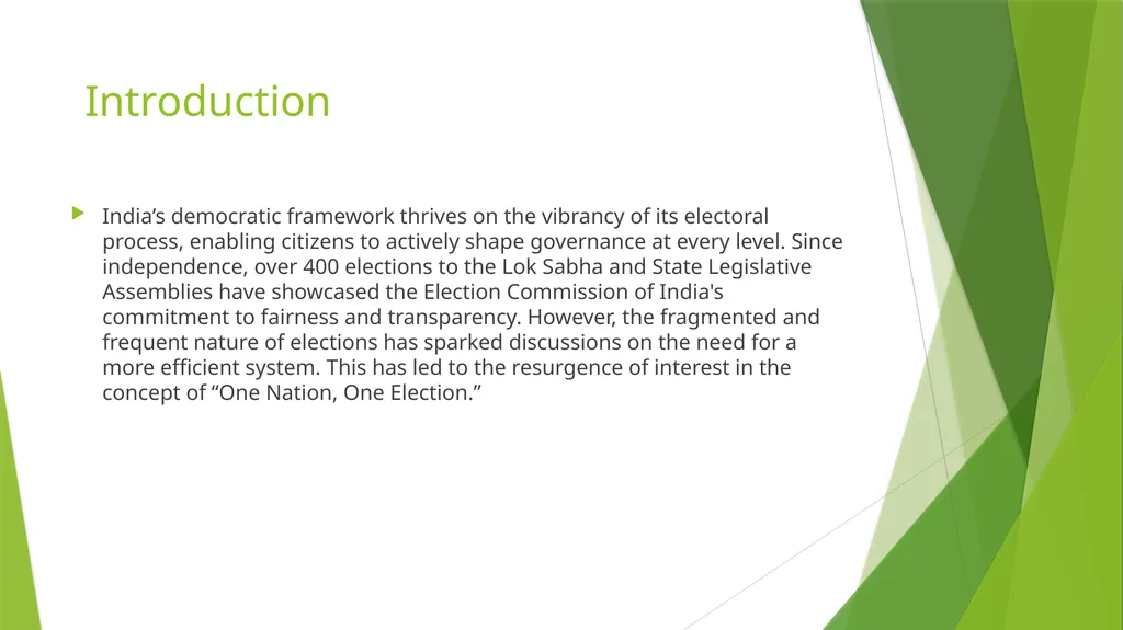 ONE NATION ,ONE ELECTION AND ITS IMPLICATIONS FOR - slide 3 of 15