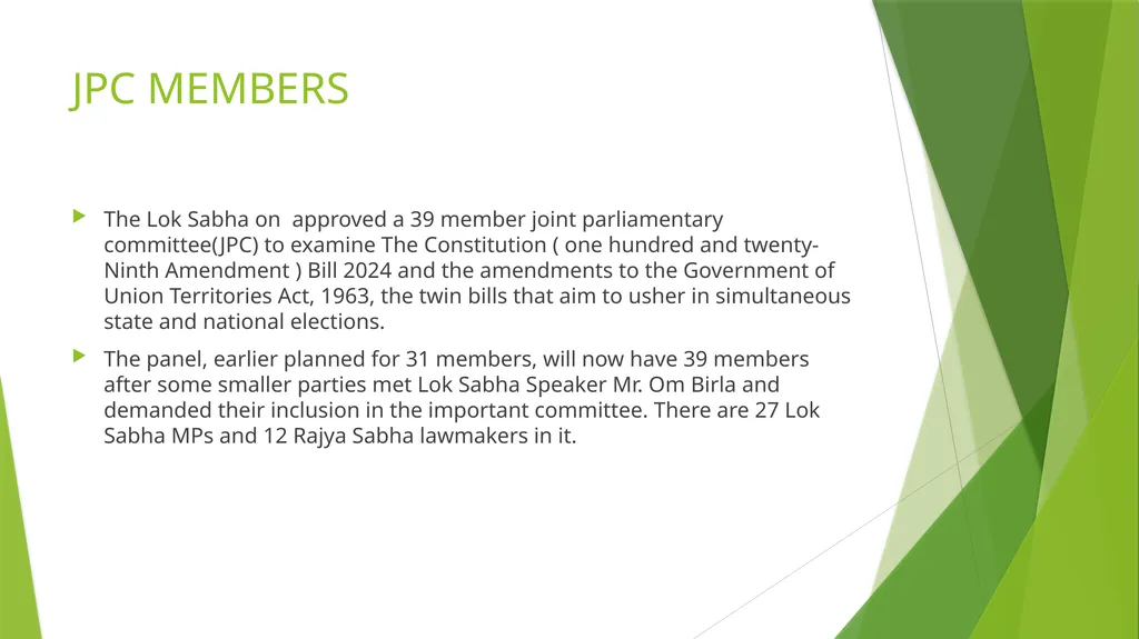 ONE NATION ,ONE ELECTION AND ITS IMPLICATIONS FOR - slide 6 of 15