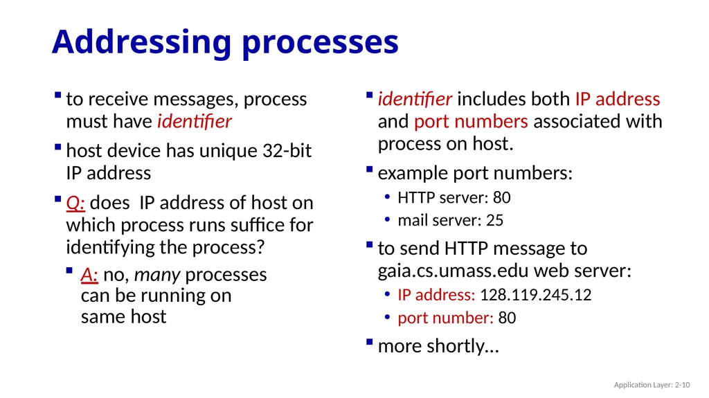 Chapter 2 Application Layer A note on the use of - slide 10 of 125