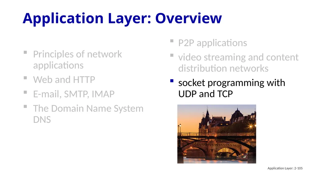 Chapter 2 Application Layer A note on the use of - slide 105 of 125