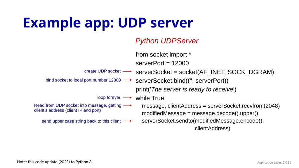 Chapter 2 Application Layer A note on the use of - slide 111 of 125