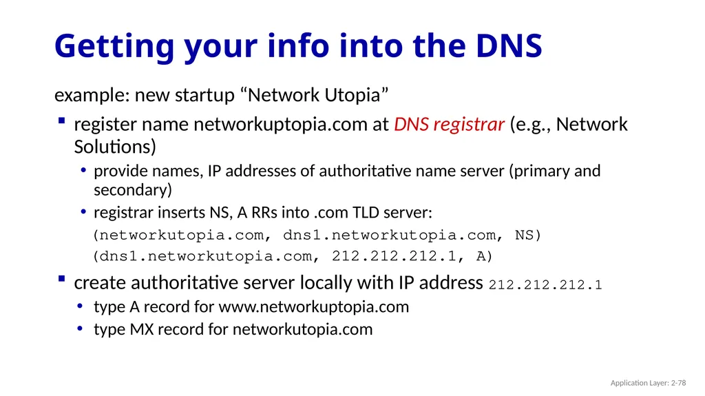 Chapter 2 Application Layer A note on the use of - slide 78 of 125