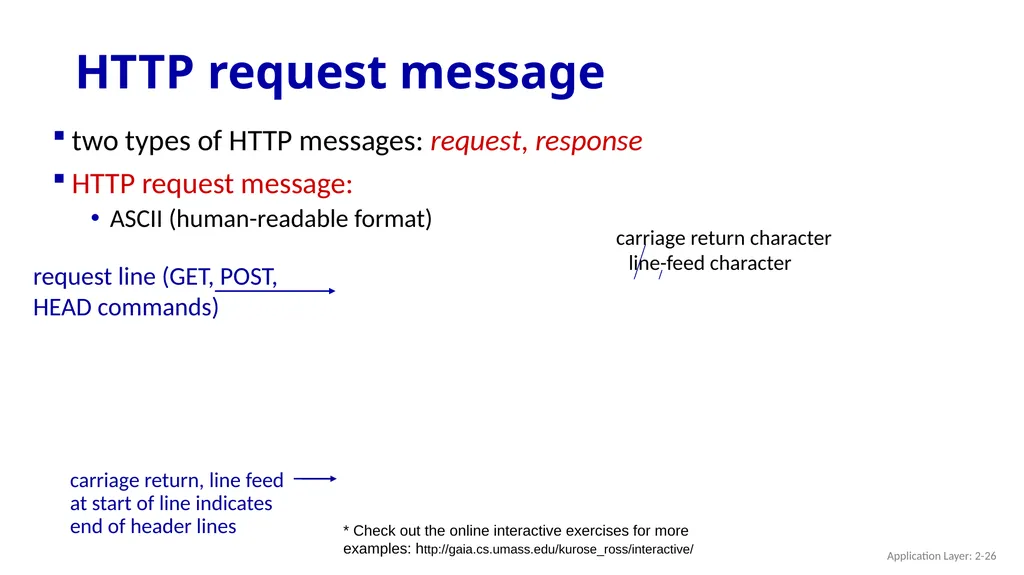 Chapter 2 Application Layer A note on the use of - slide 26 of 125