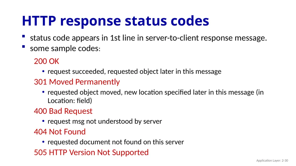Chapter 2 Application Layer A note on the use of - slide 30 of 125