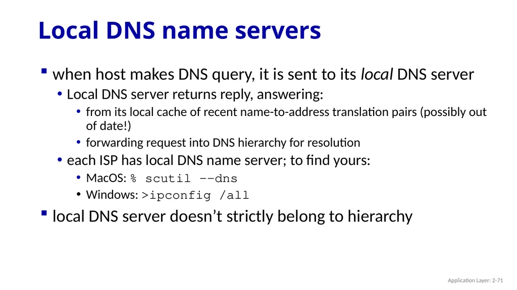 Chapter 2 Application Layer A note on the use of - slide 71 of 125