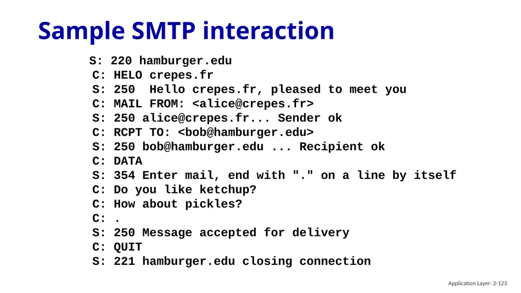 Chapter 2 Application Layer A note on the use of - slide 123 of 125