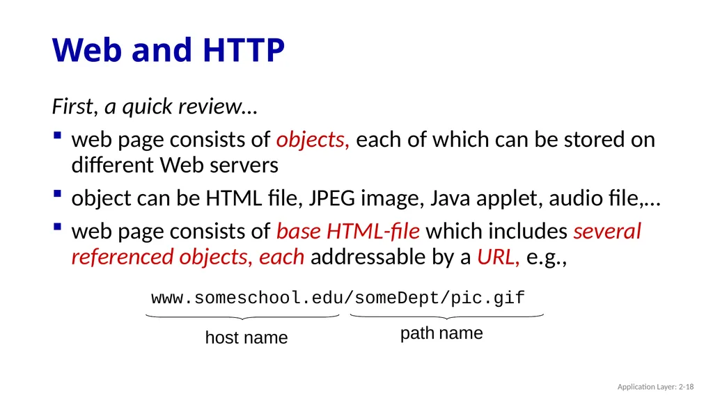 Chapter 2 Application Layer A note on the use of - slide 18 of 125