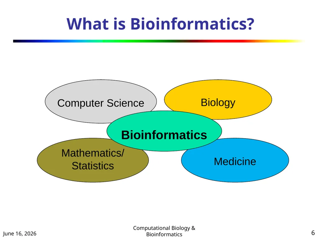 BIOINFORMATICS & COMPUTATIONAL BIOLOGY (An - slide 6 of 36
