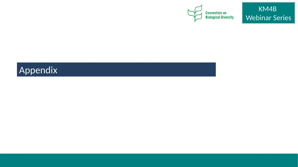 Knowledge Management for Biodiversity (KM4B) - - slide 16 of 25