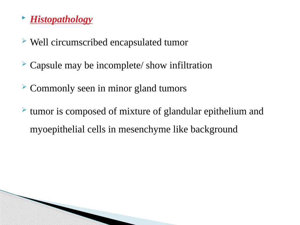 Adenomas Pleomorphic Adenoma Myoepithelioma Basal - slide 13 of 19