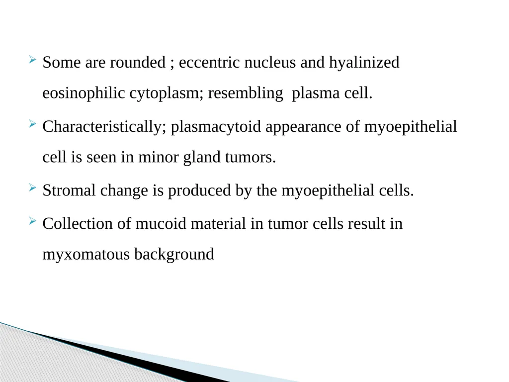 Adenomas Pleomorphic Adenoma Myoepithelioma Basal - slide 15 of 19