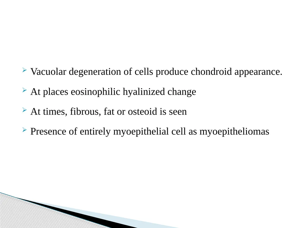 Adenomas Pleomorphic Adenoma Myoepithelioma Basal - slide 16 of 19
