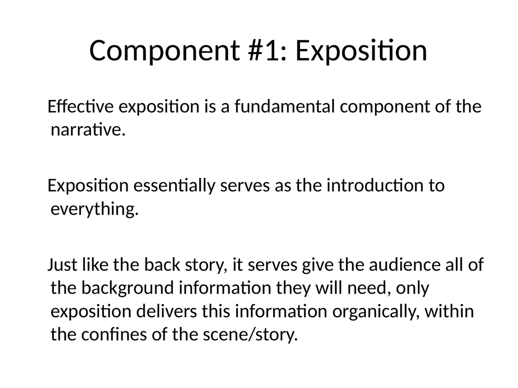 Exposition Small Group Project #1 The Big Picture… - slide 4 of 19