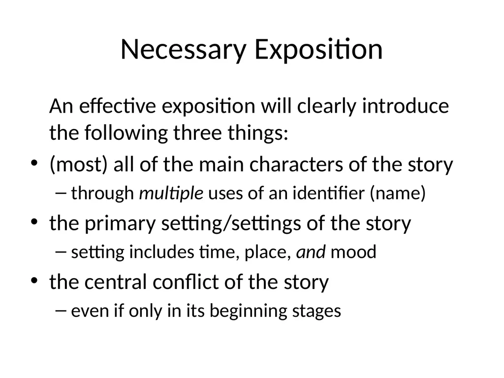 Exposition Small Group Project #1 The Big Picture… - slide 5 of 19