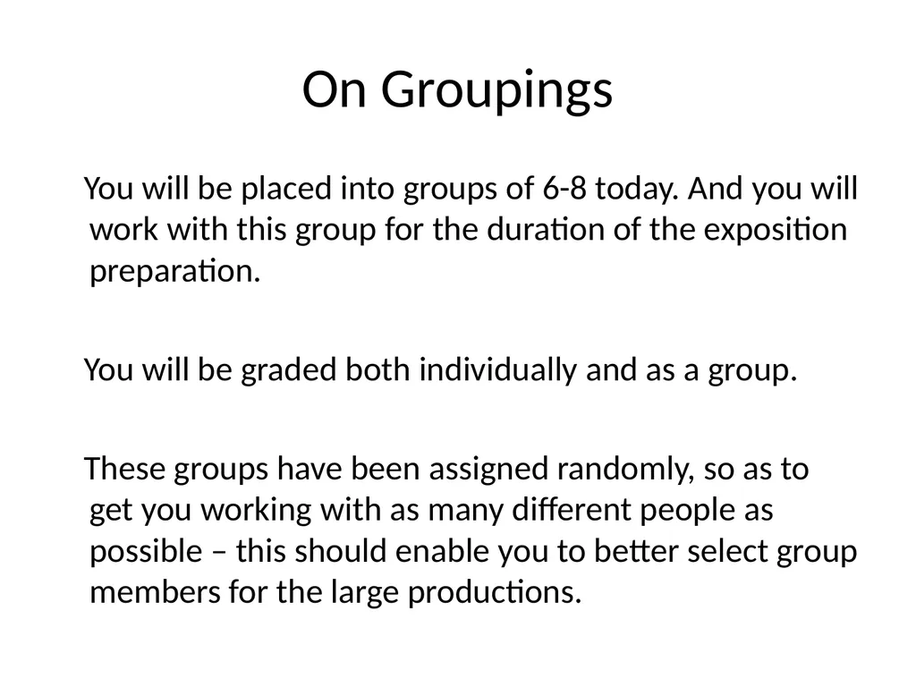 Exposition Small Group Project #1 The Big Picture… - slide 8 of 19