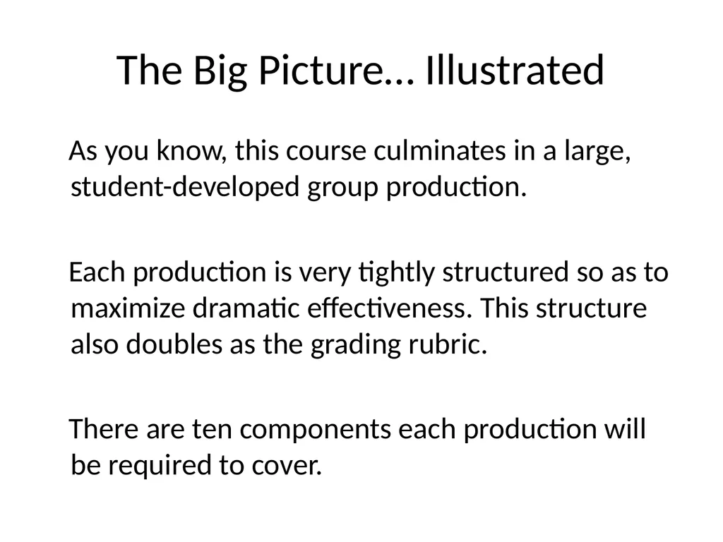 Exposition Small Group Project #1 The Big Picture… - slide 3 of 19