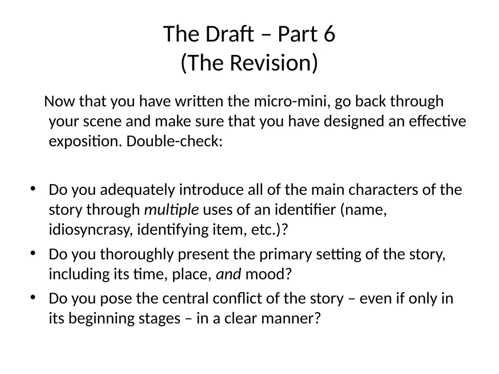 Exposition Small Group Project #1 The Big Picture… - slide 18 of 19