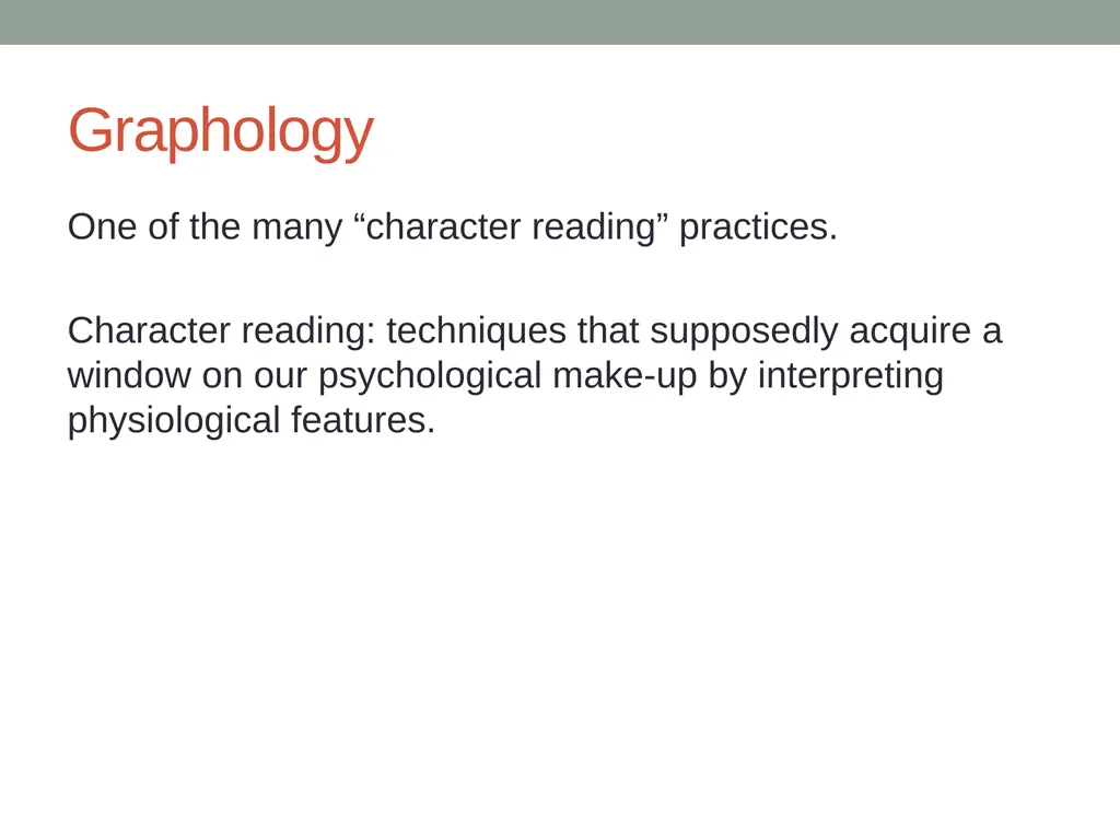 Handwriting analysis Handwriting analysis - slide 3 of 21