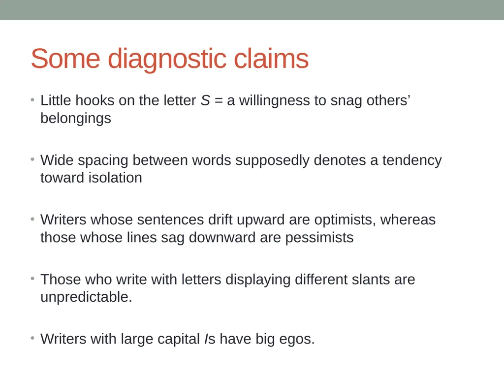 Handwriting analysis Handwriting analysis - slide 11 of 21