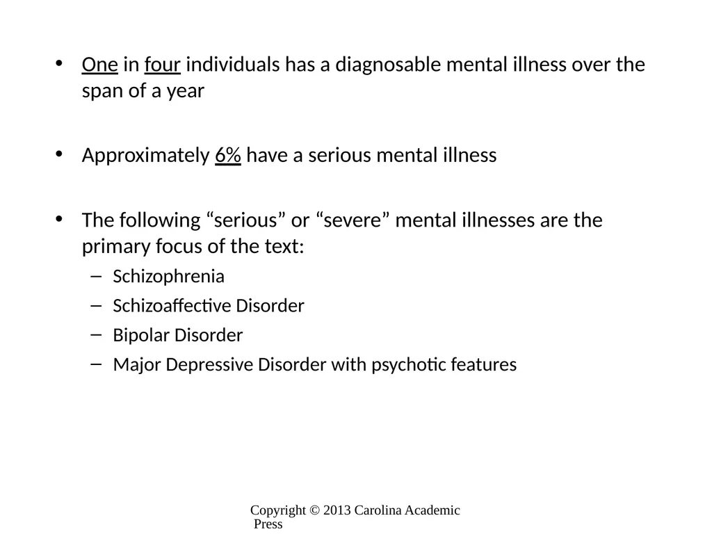 The Criminalization of Mental Illness Chapter One - slide 3 of 11