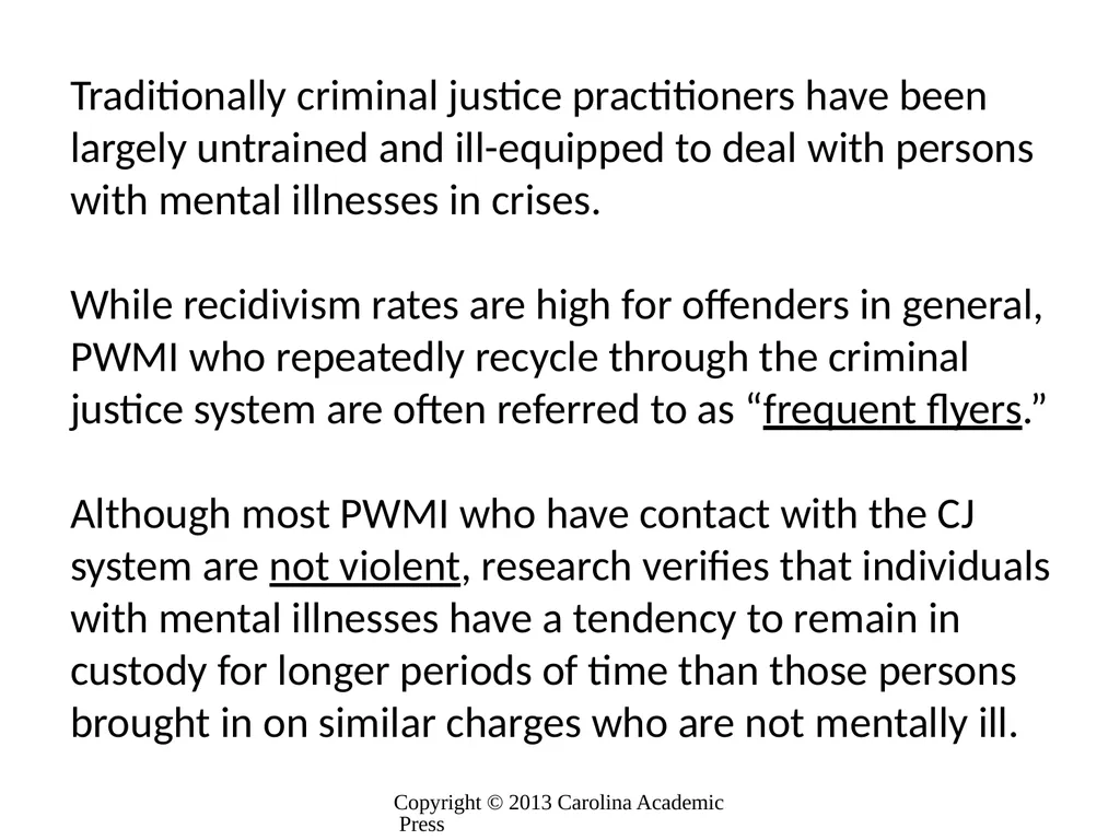 The Criminalization of Mental Illness Chapter One - slide 10 of 11