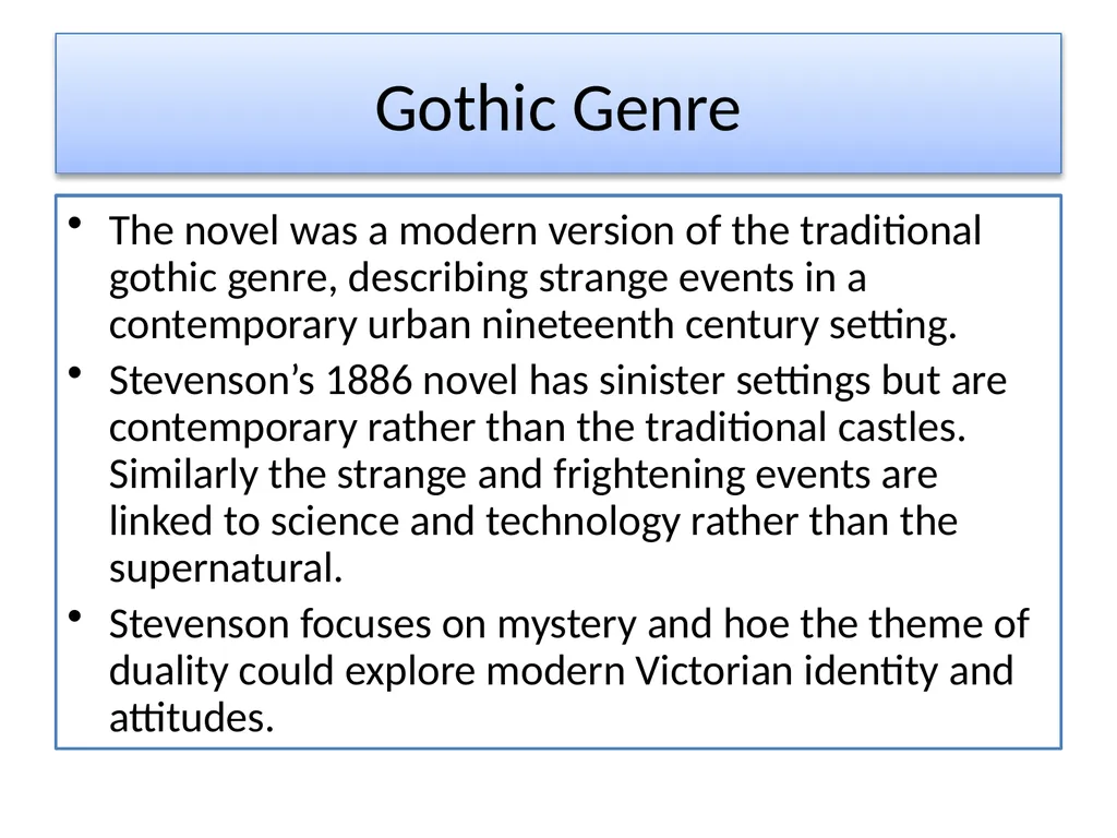 Jekyll and Hyde Context Revision Starter: What - slide 9 of 12