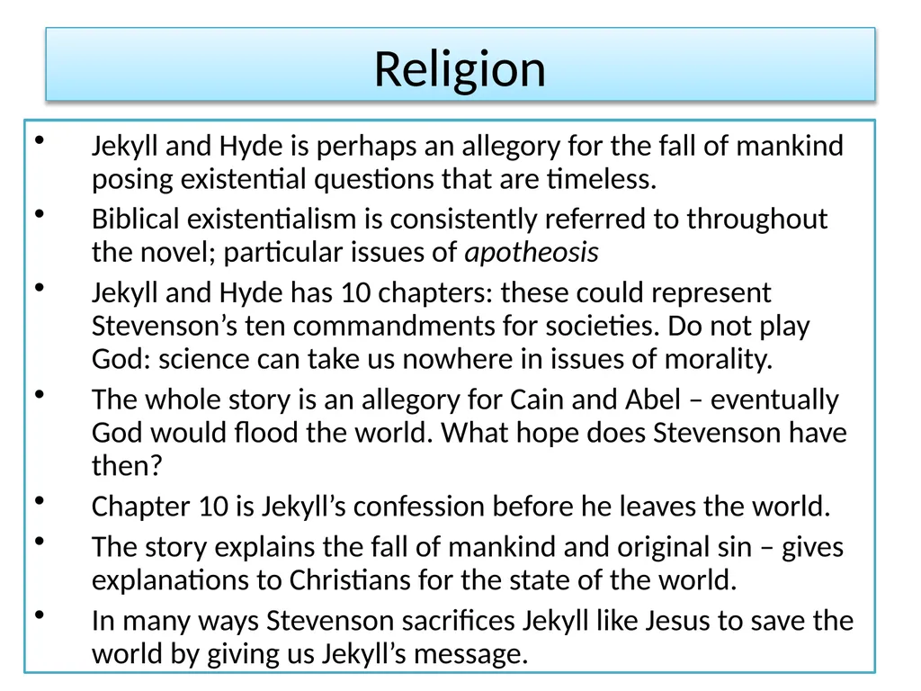 Jekyll and Hyde Context Revision Starter: What - slide 11 of 12