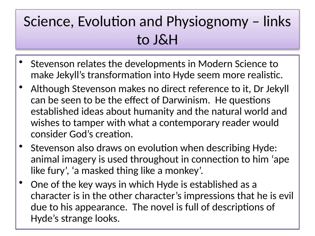 Jekyll and Hyde Context Revision Starter: What - slide 8 of 12