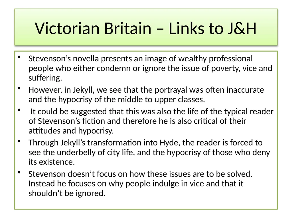 Jekyll and Hyde Context Revision Starter: What - slide 4 of 12